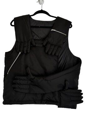 HXH Black Hug Hands Vest RARE Unique Piece Size M